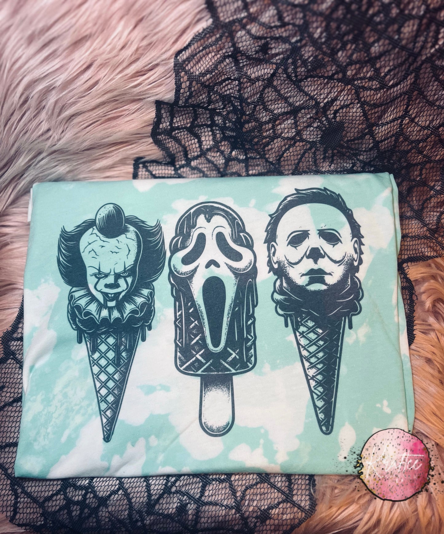 Killer Ice Cream Bleached Unisex T-shirt