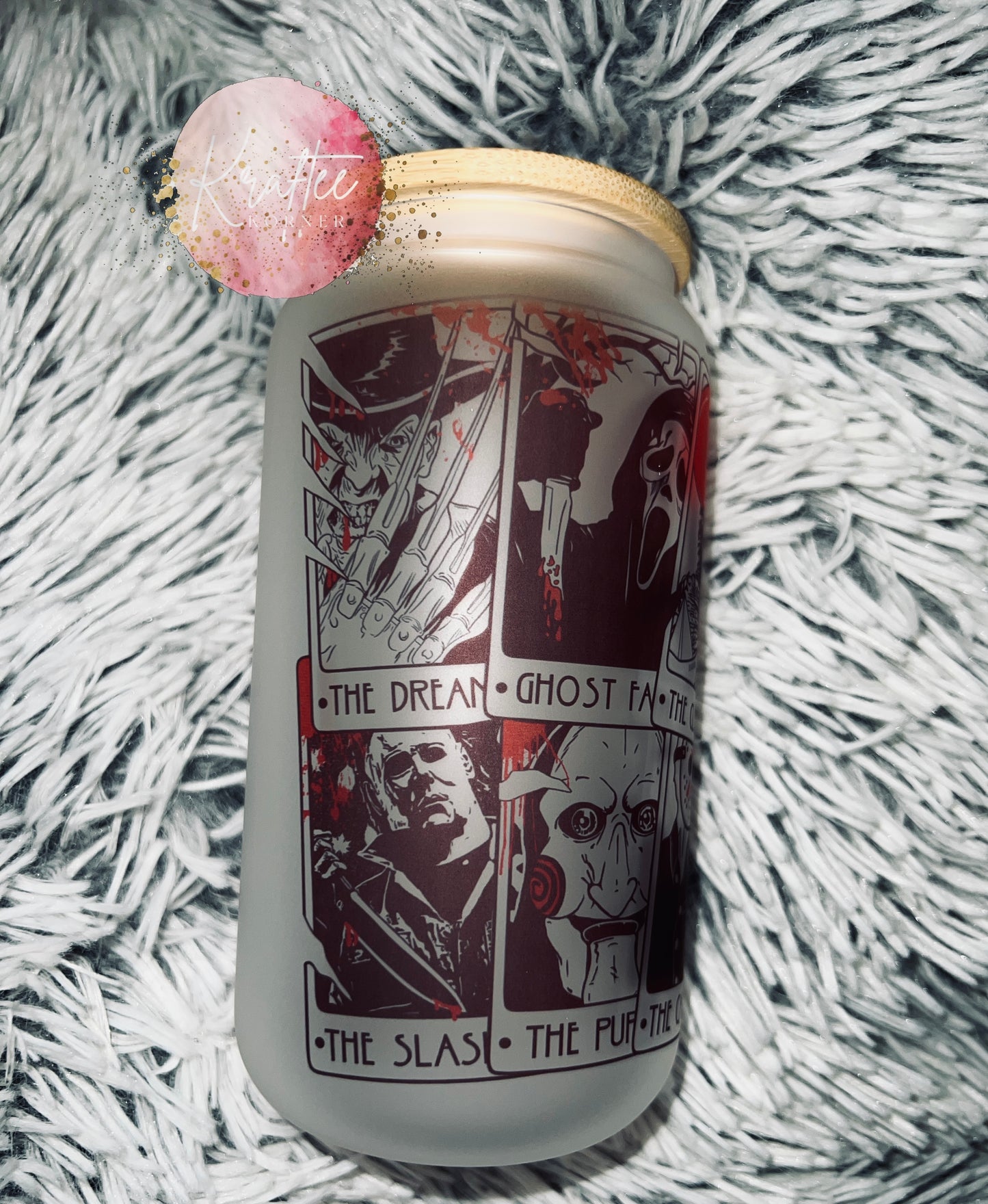 Horror Tarot Cards 16oz Libby Glass