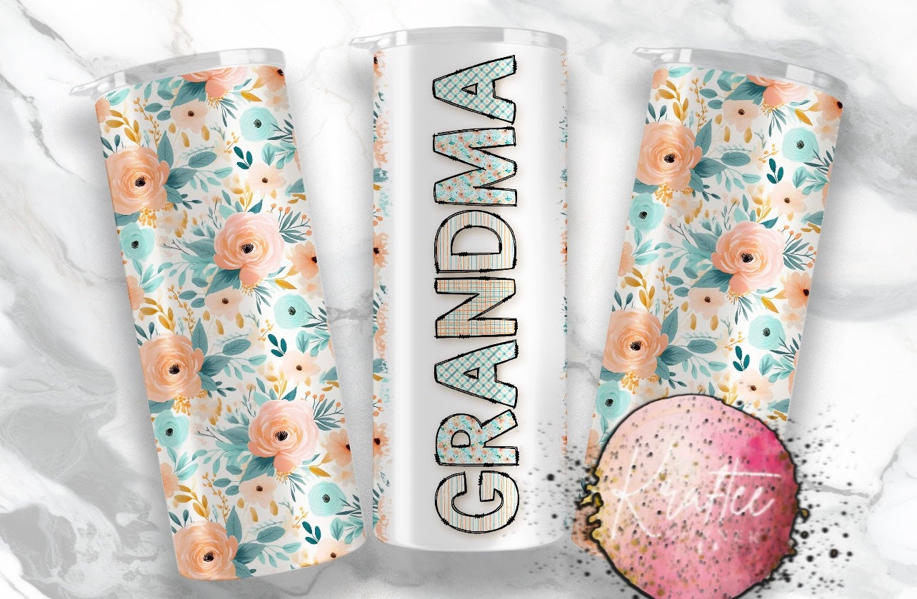 Custom Mothers Day 20oz Skinny Tumbler