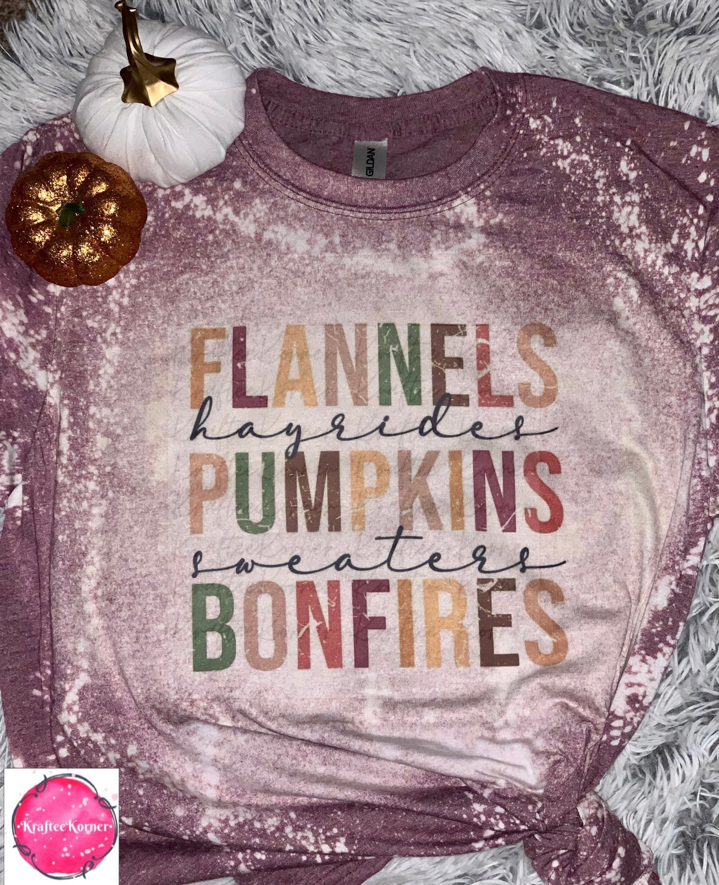 Fall Things Bleached Unisex T-shirt