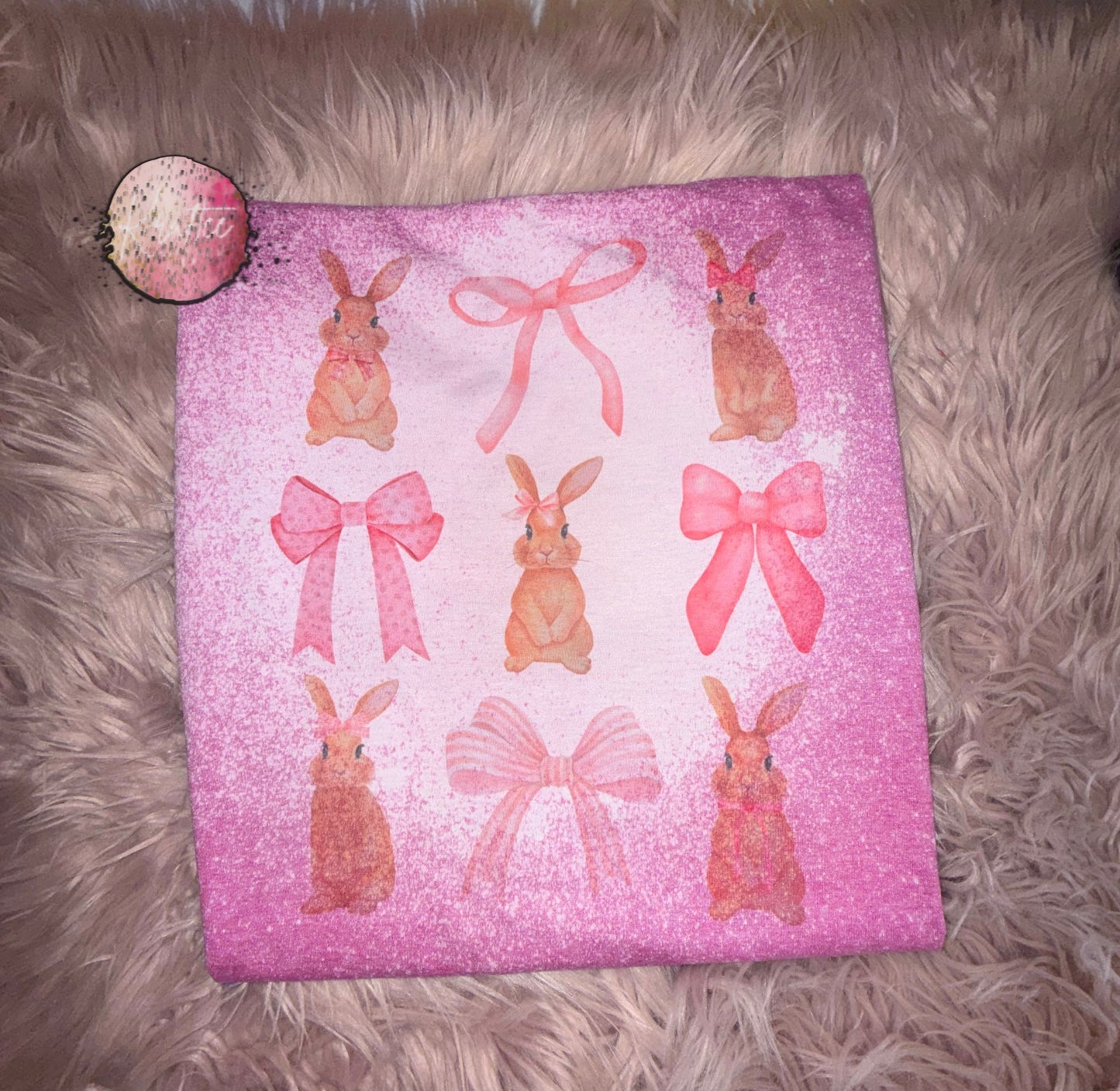 Coquette Bunny Bleached T-shirt