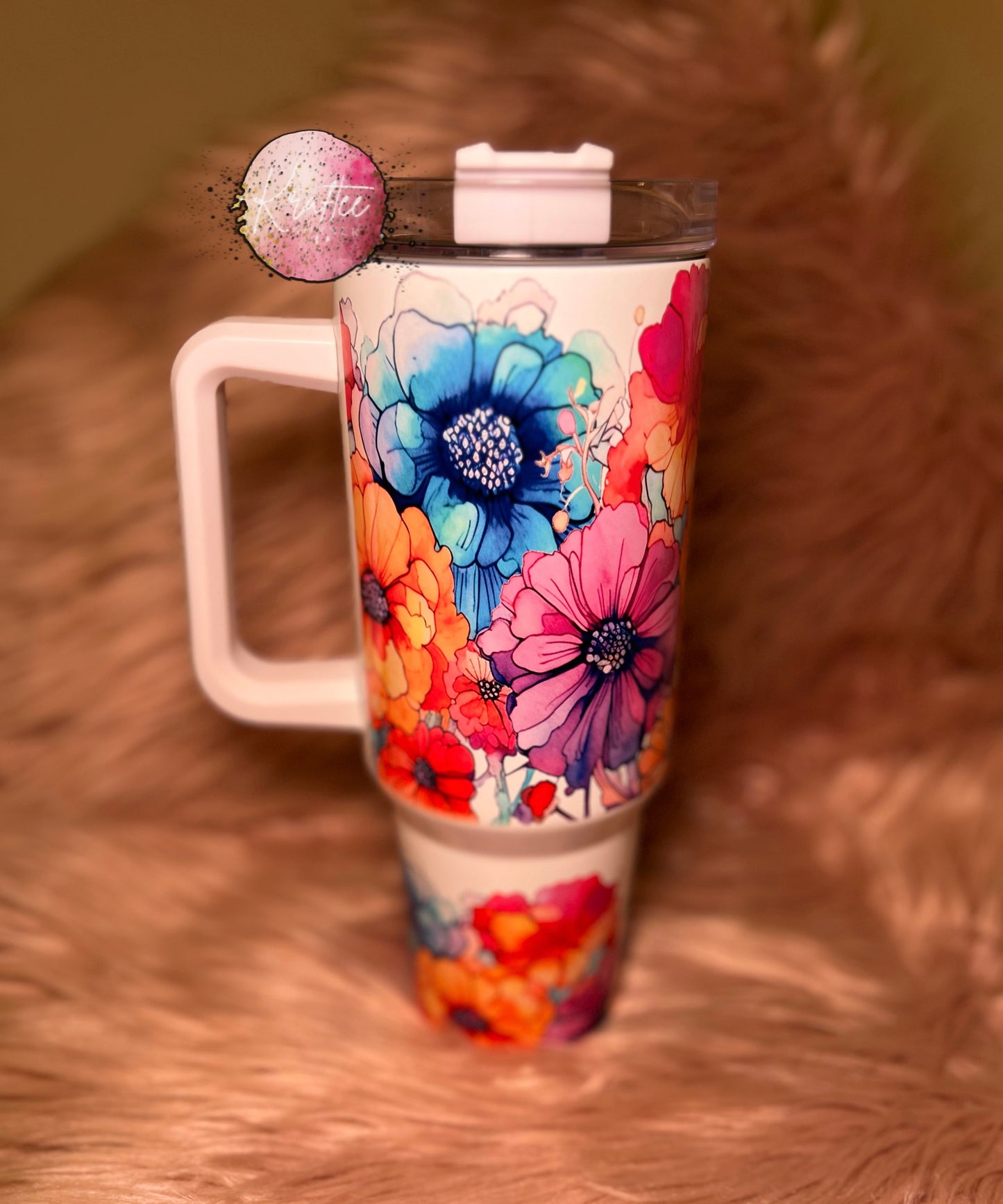 Watercolor Floral 40oz Tumbler