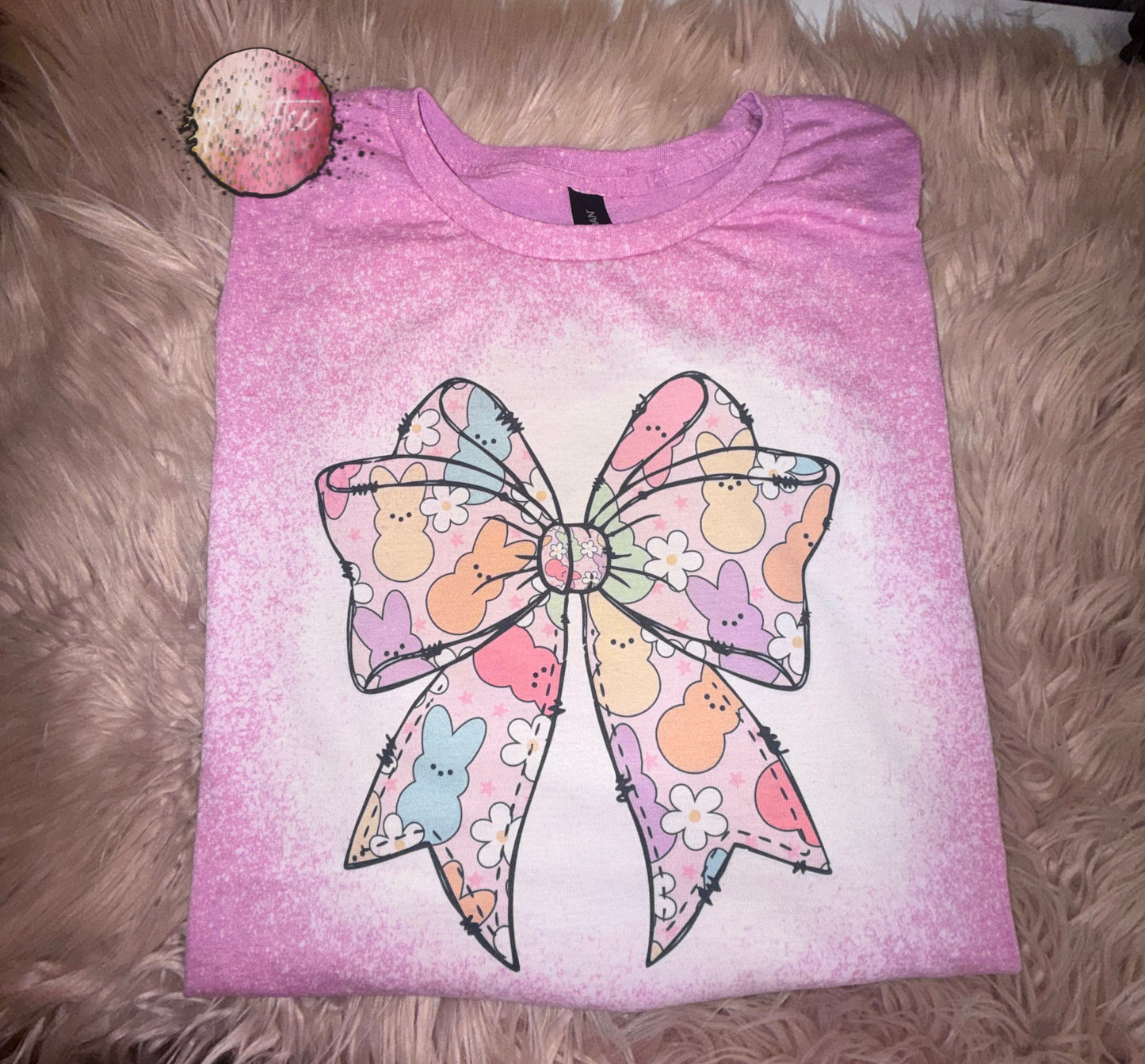 Peeps Bow Bleached T-shirt