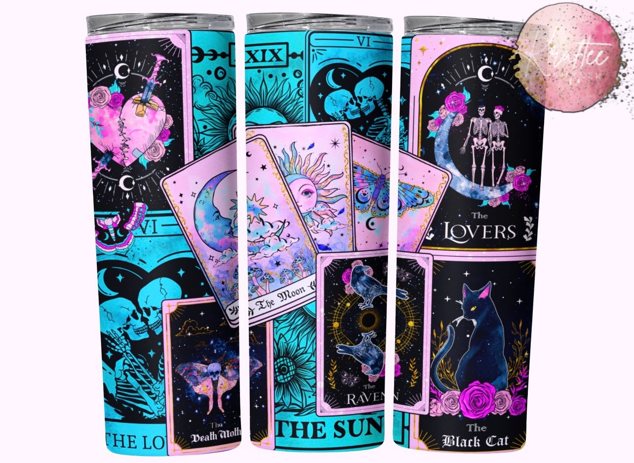 Tarot Cards 20oz Skinny Tumbler