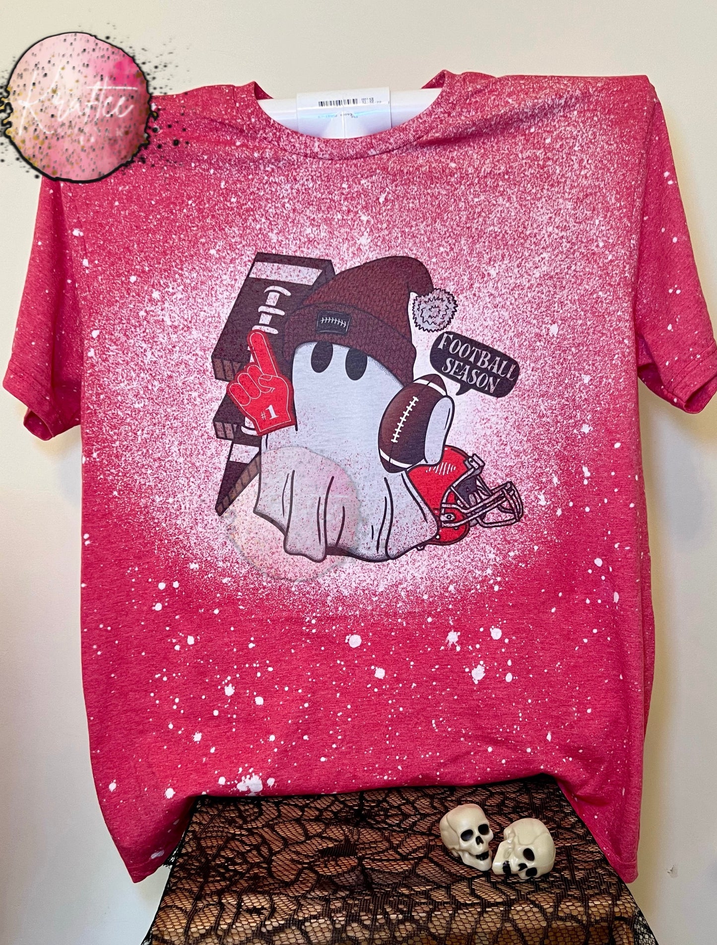 Football Season Ghostie Bleached Unisex T-shirt