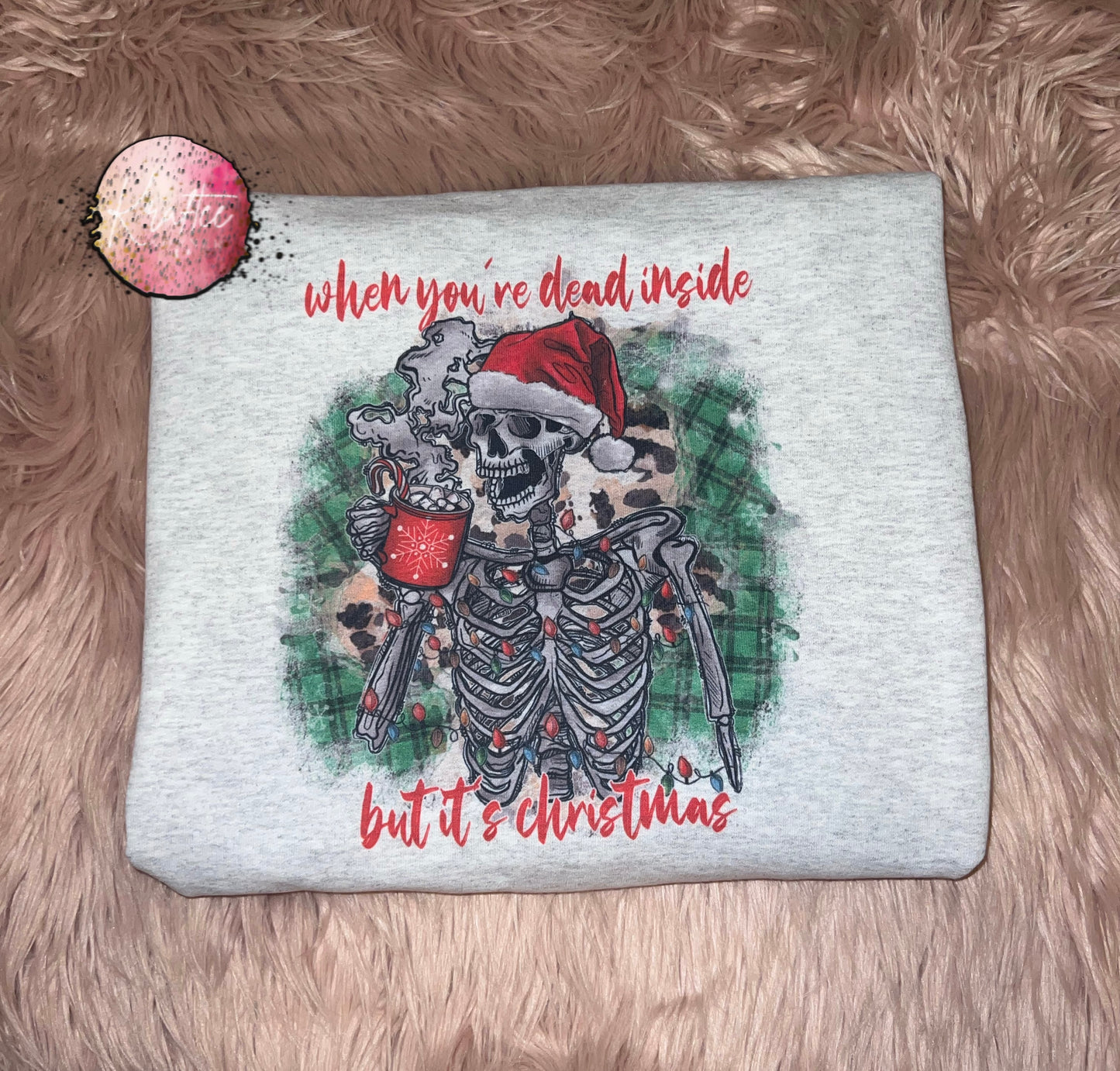 Dead Inside But Its Christmas Unisex Crewneck Sweatshirt