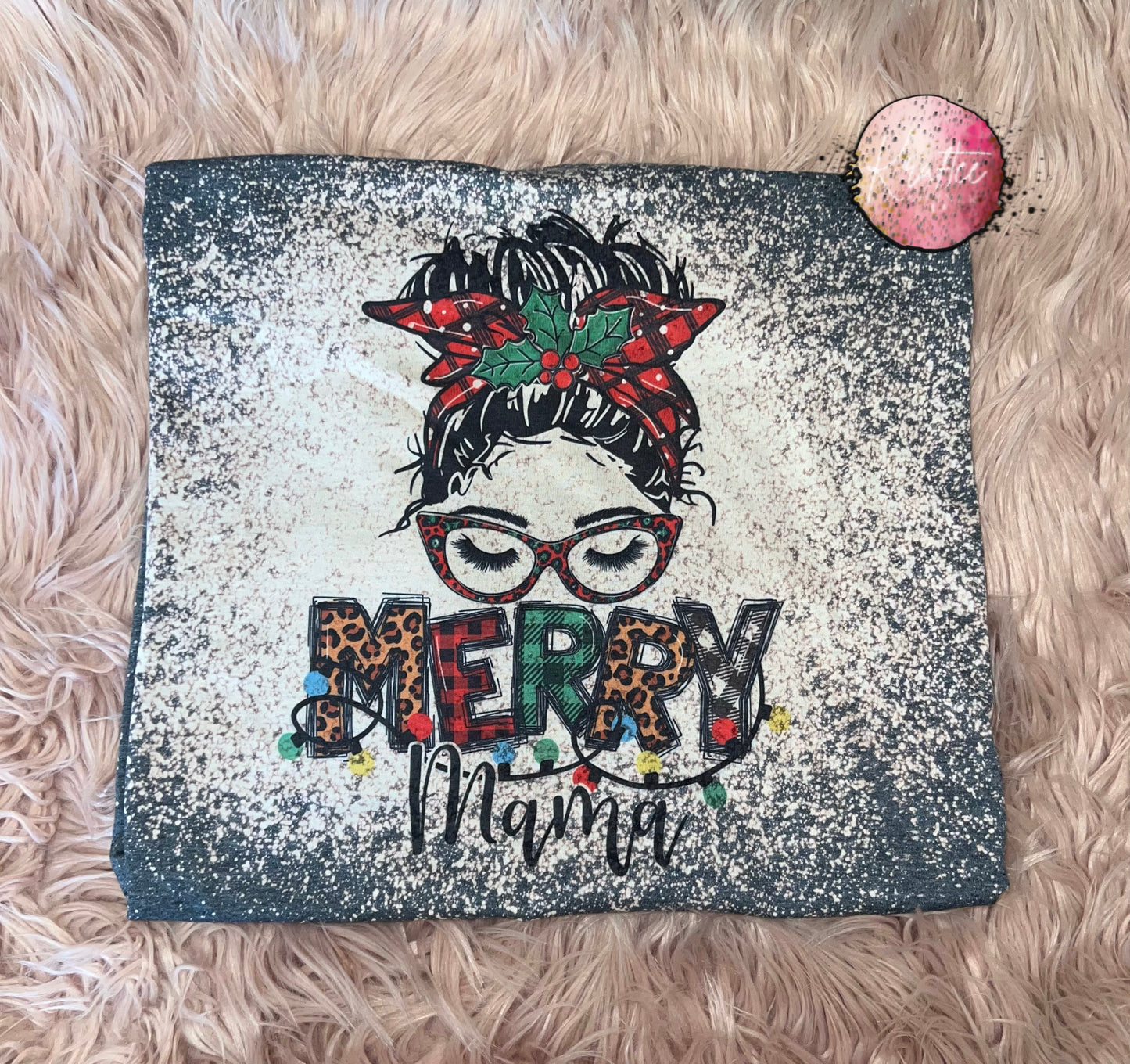 Merry Mama Bleached Unisex T-shirt