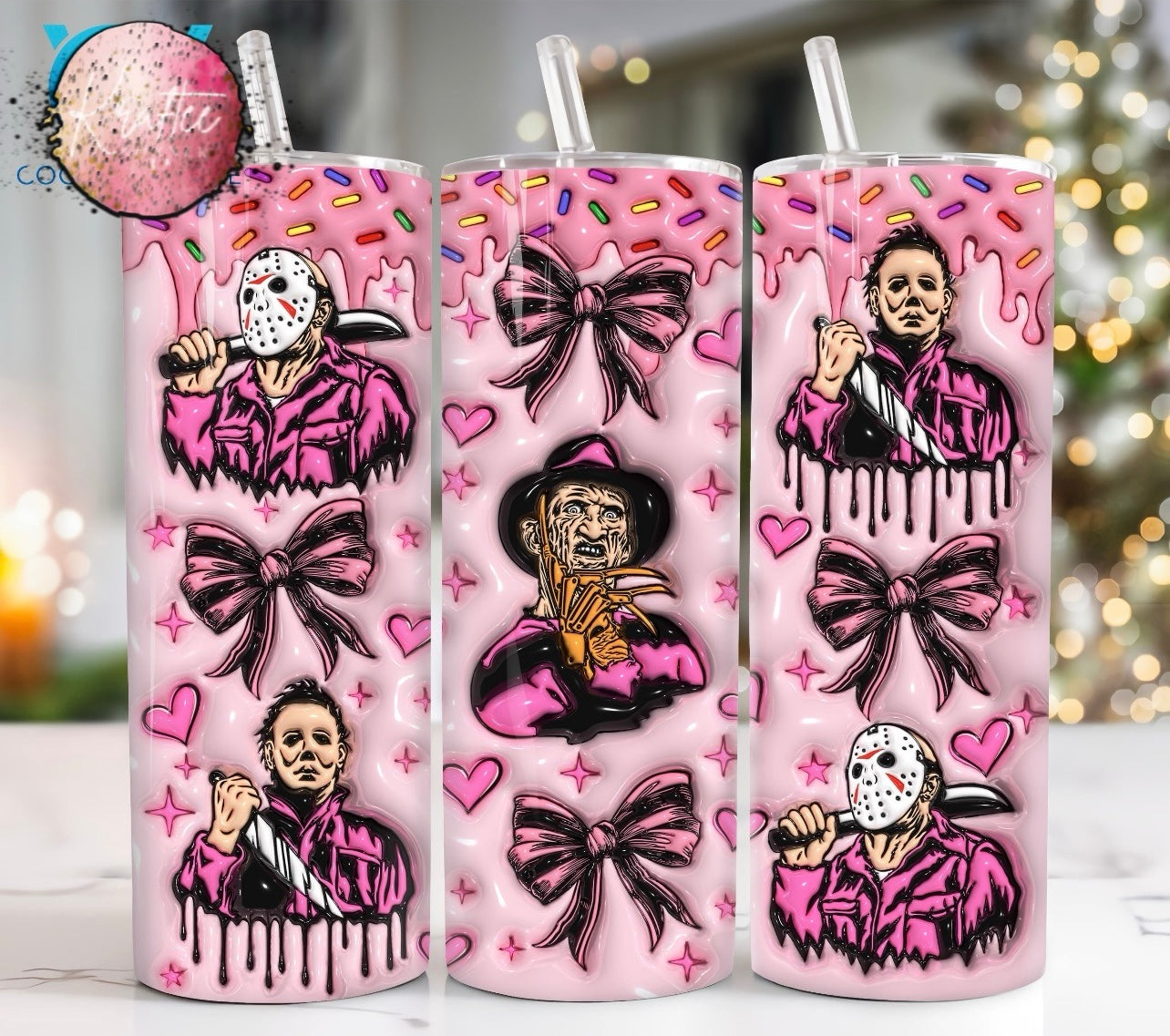 Pink Horror 20oz Skinny Tumbler