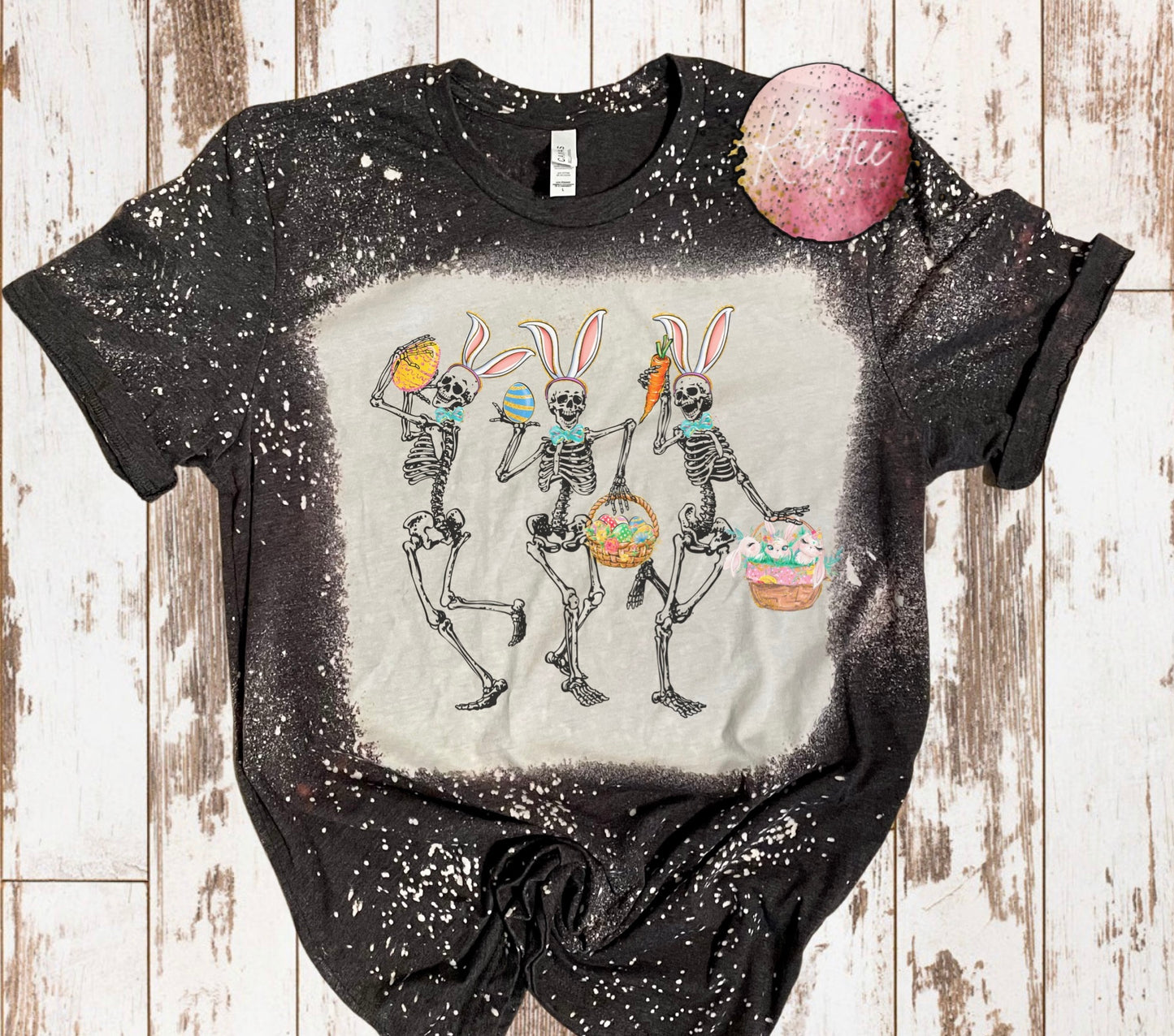 Easter Skellies Bleached T-shirt