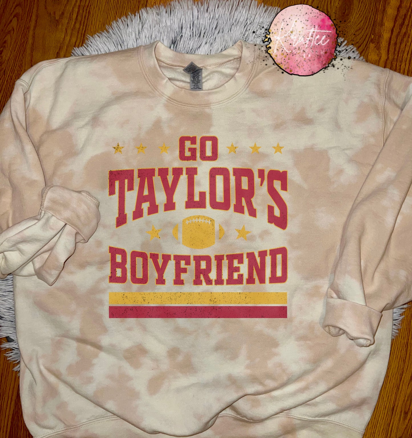 Taylors Boyfriend Bleached Unisex Crewneck Sweatshirt