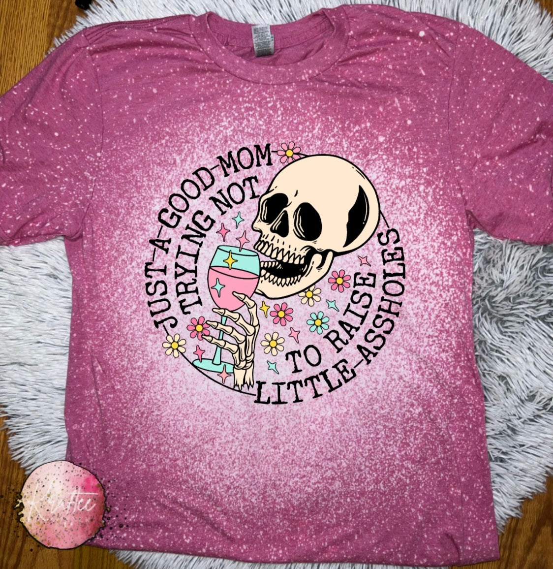 Just A Good Mom Bleached Unisex T-shirt
