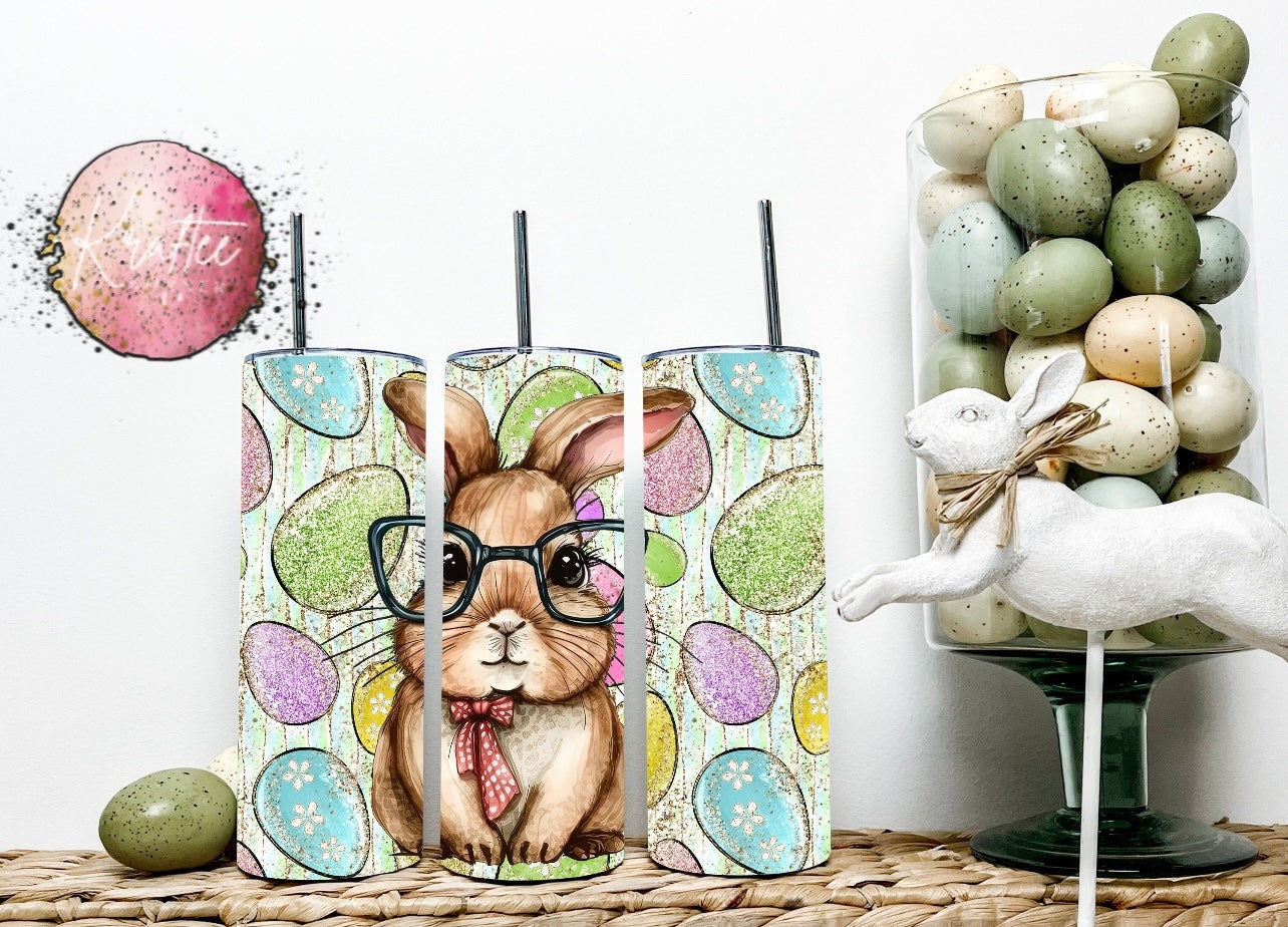 Glasses Bunny 20oz Skinny Tumbler