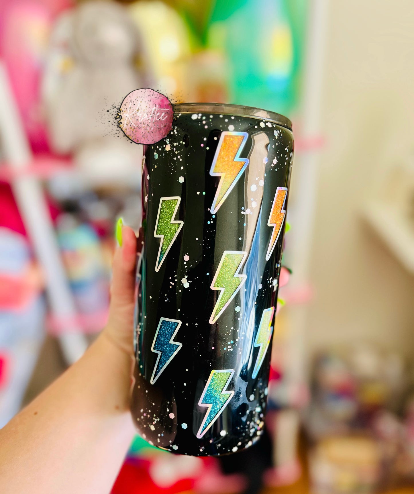 Lightning Bolt 22oz Fatty Epoxy Tumbler