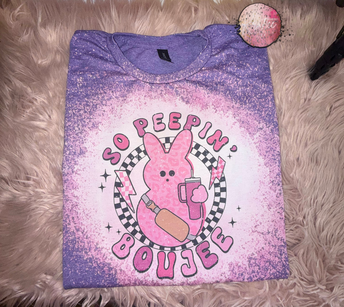 So Peepin Boujee Bleached T-shirt
