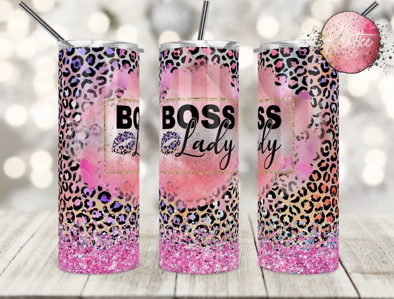 Cheetah Boss Lady 20oz Skinny Tumbler