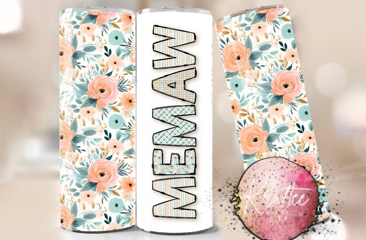 Custom Mothers Day 20oz Skinny Tumbler