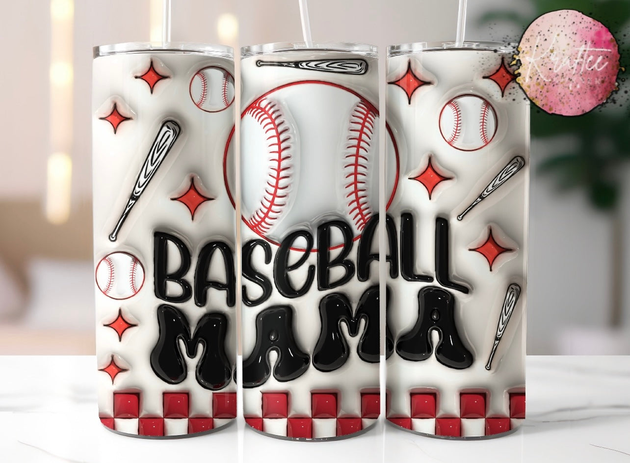 Baseball Mama 20oz Skinny Tumbler