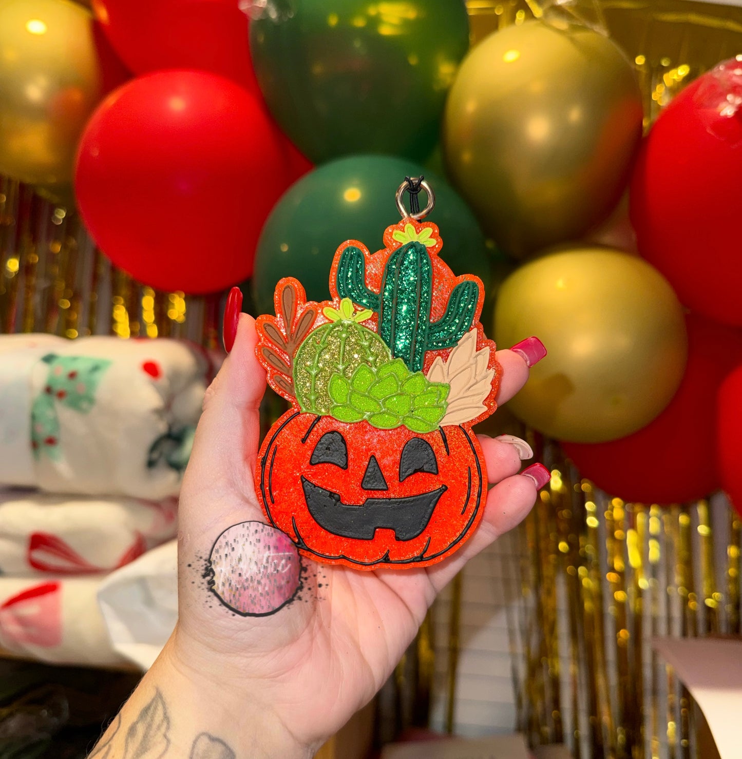 Succulent Pumpkin Car Freshie
