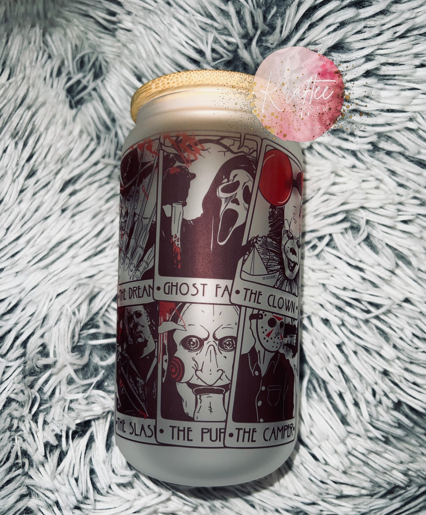 Horror Tarot Cards 16oz Libby Glass