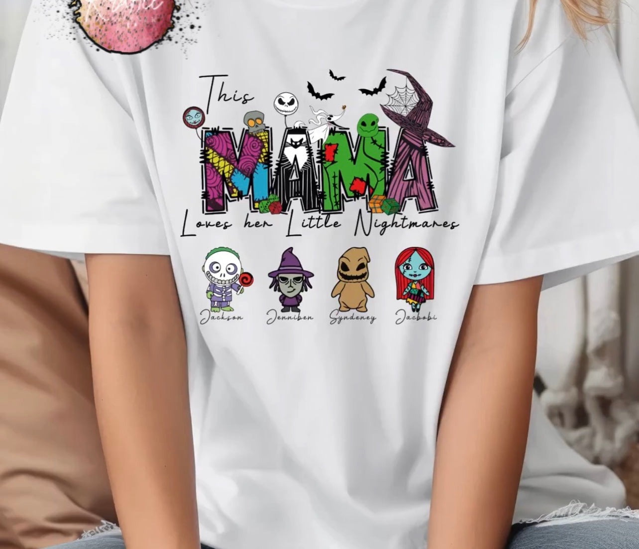 Custom Nightmare Mama Crewneck Sweatshirt