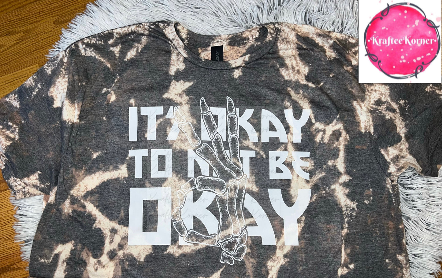It’s Okay To Not Be Okay Adult Bleached Unisex T-shirt