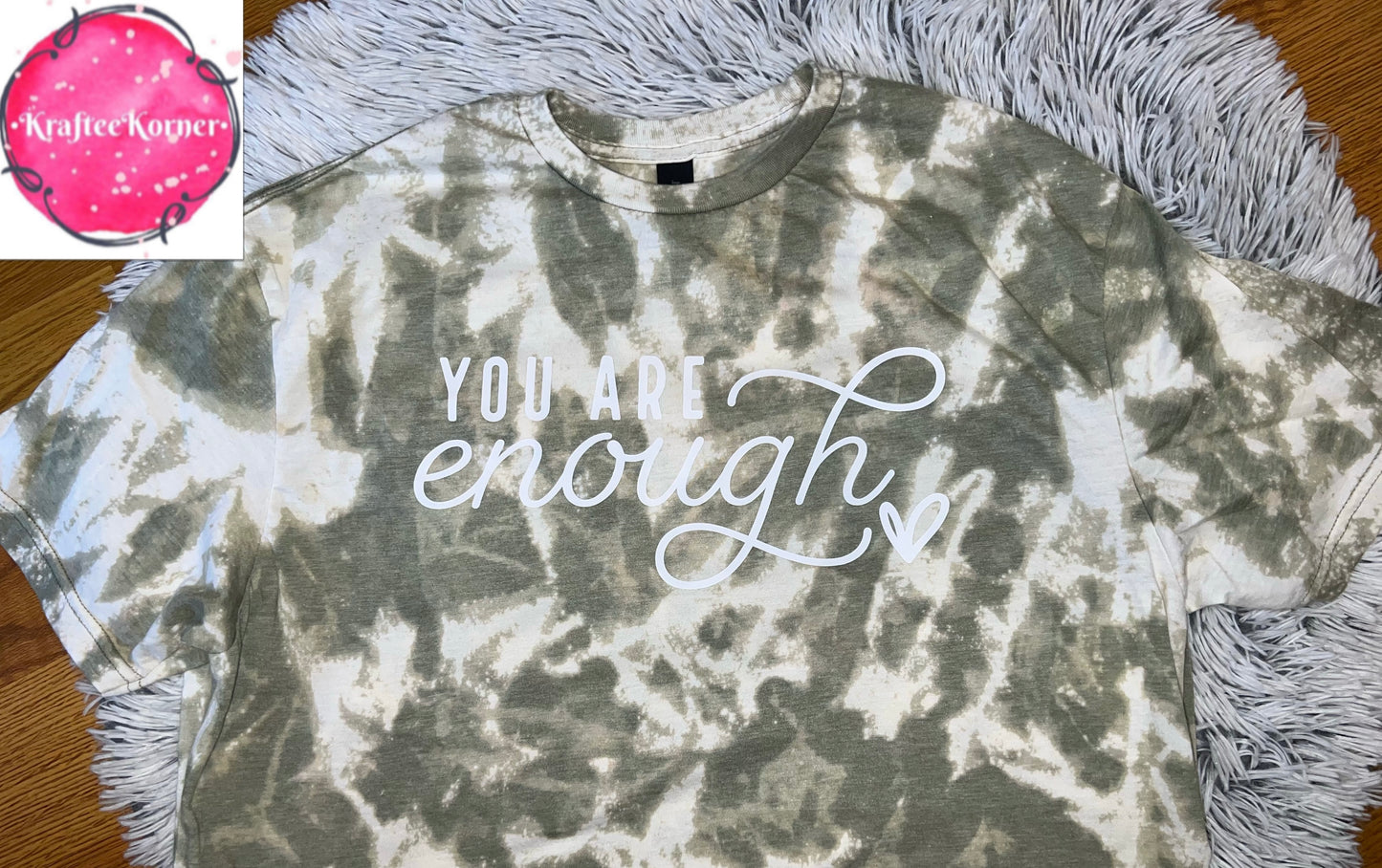 You Are Enough Adult Bleached Unisex Tshirt