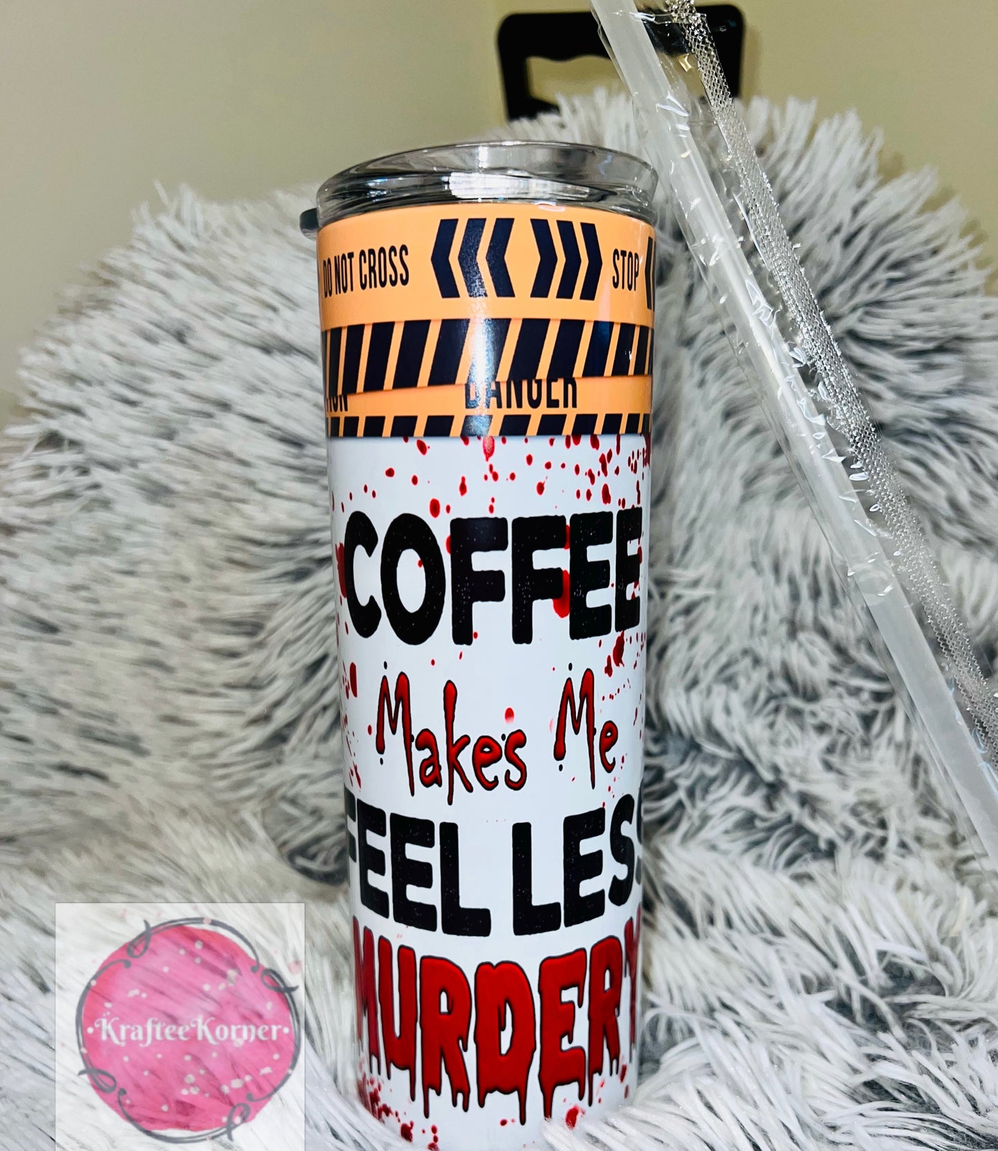Caution Coffee 20oz Skinny Tumbler