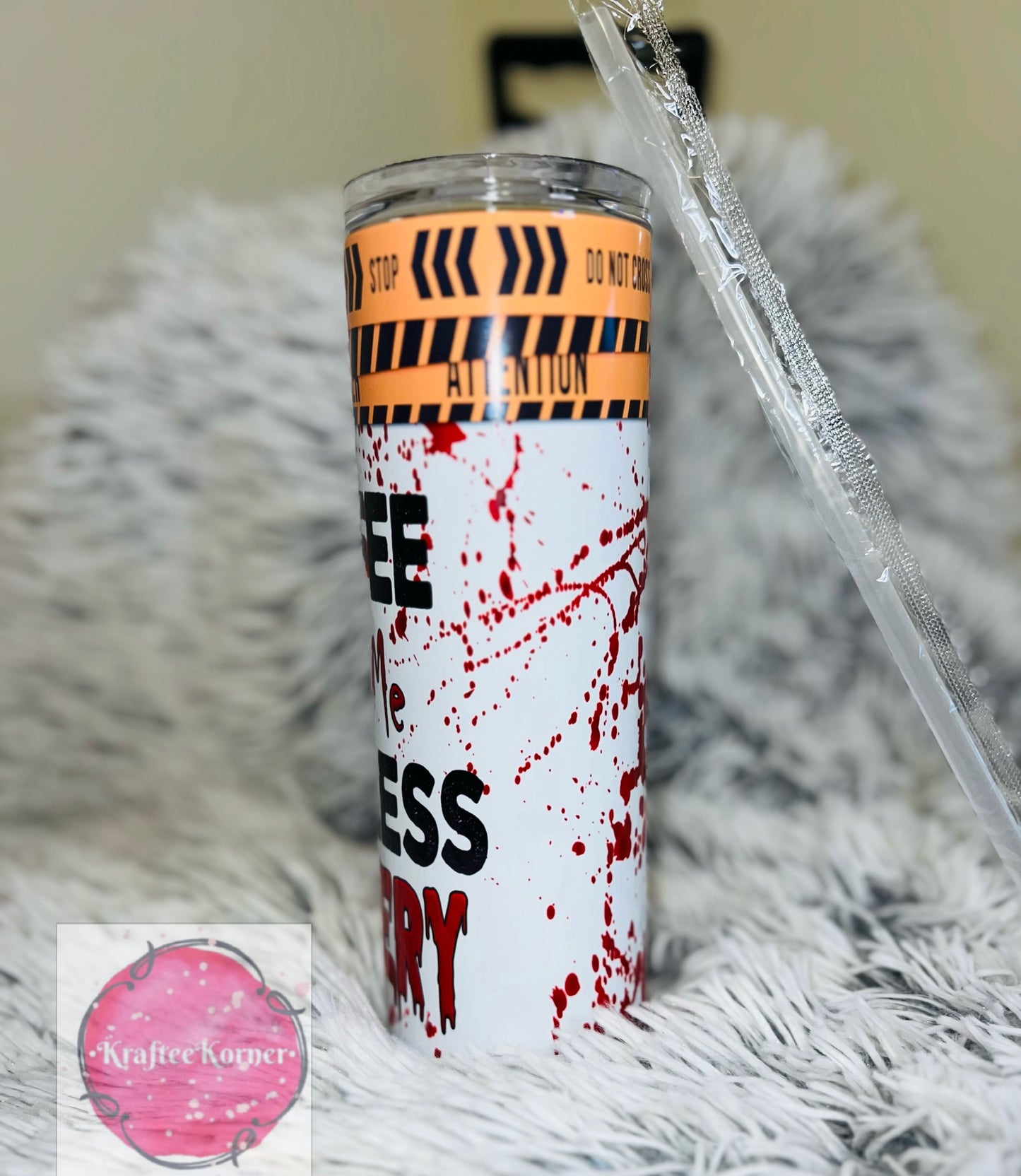 Caution Coffee 20oz Skinny Tumbler
