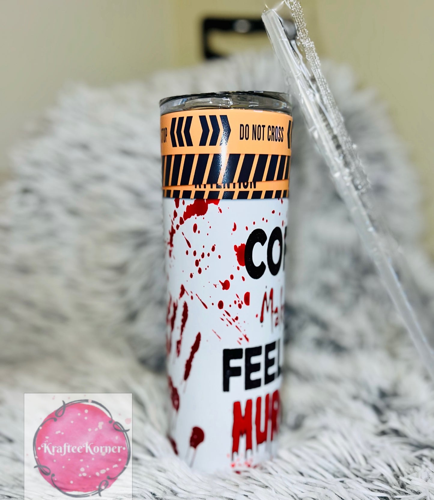 Caution Coffee 20oz Skinny Tumbler