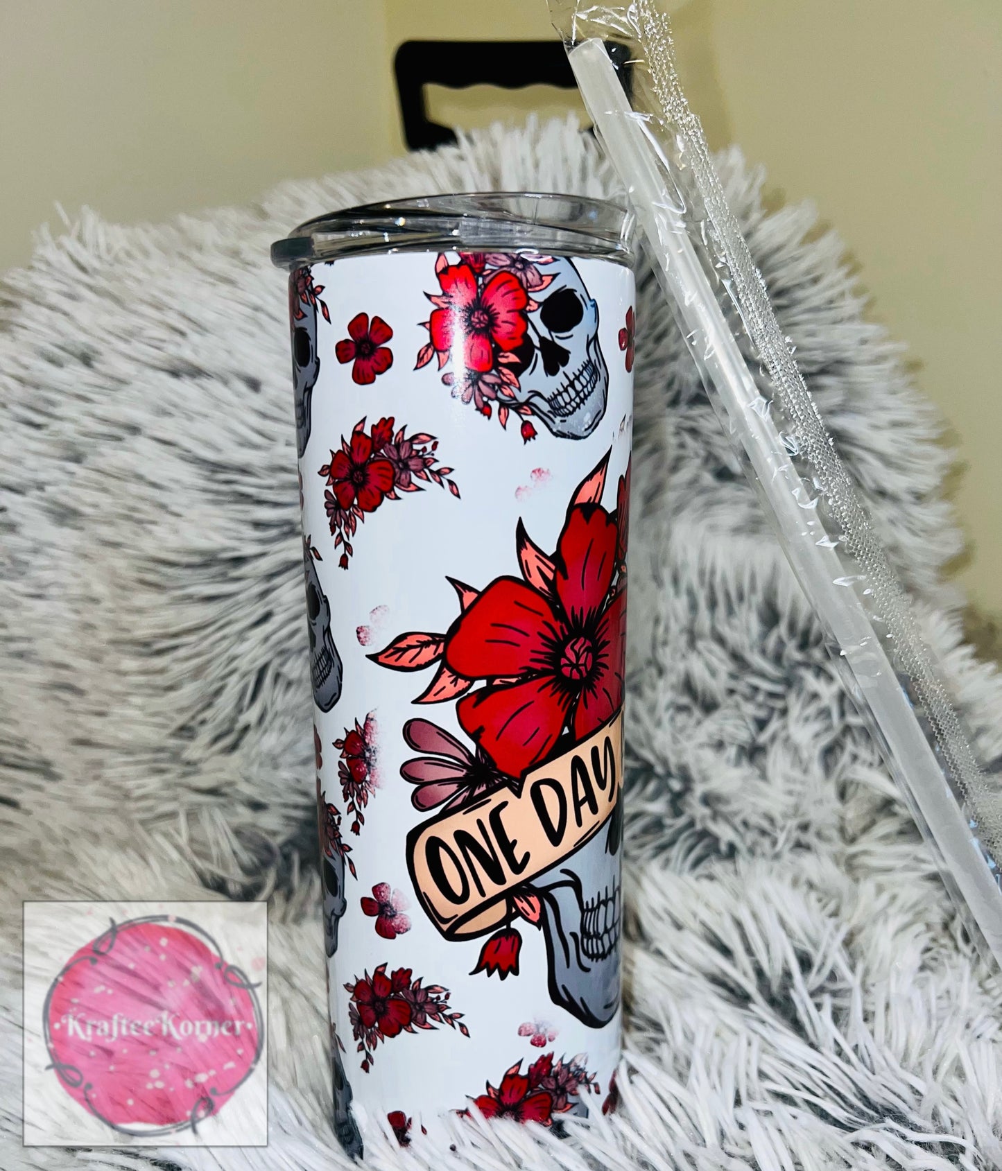 One Day At A Time 20oz Skinny Tumbler