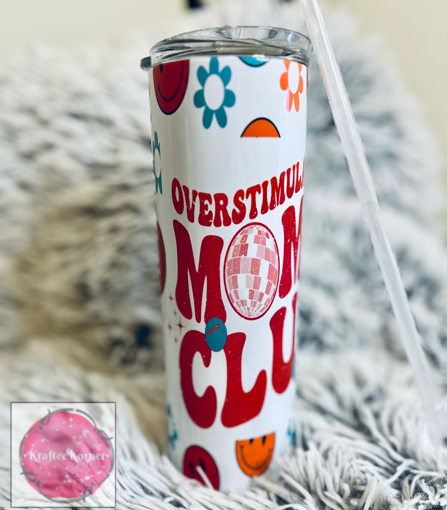Overstimulated Moms Club 20oz Skinny Tumbler