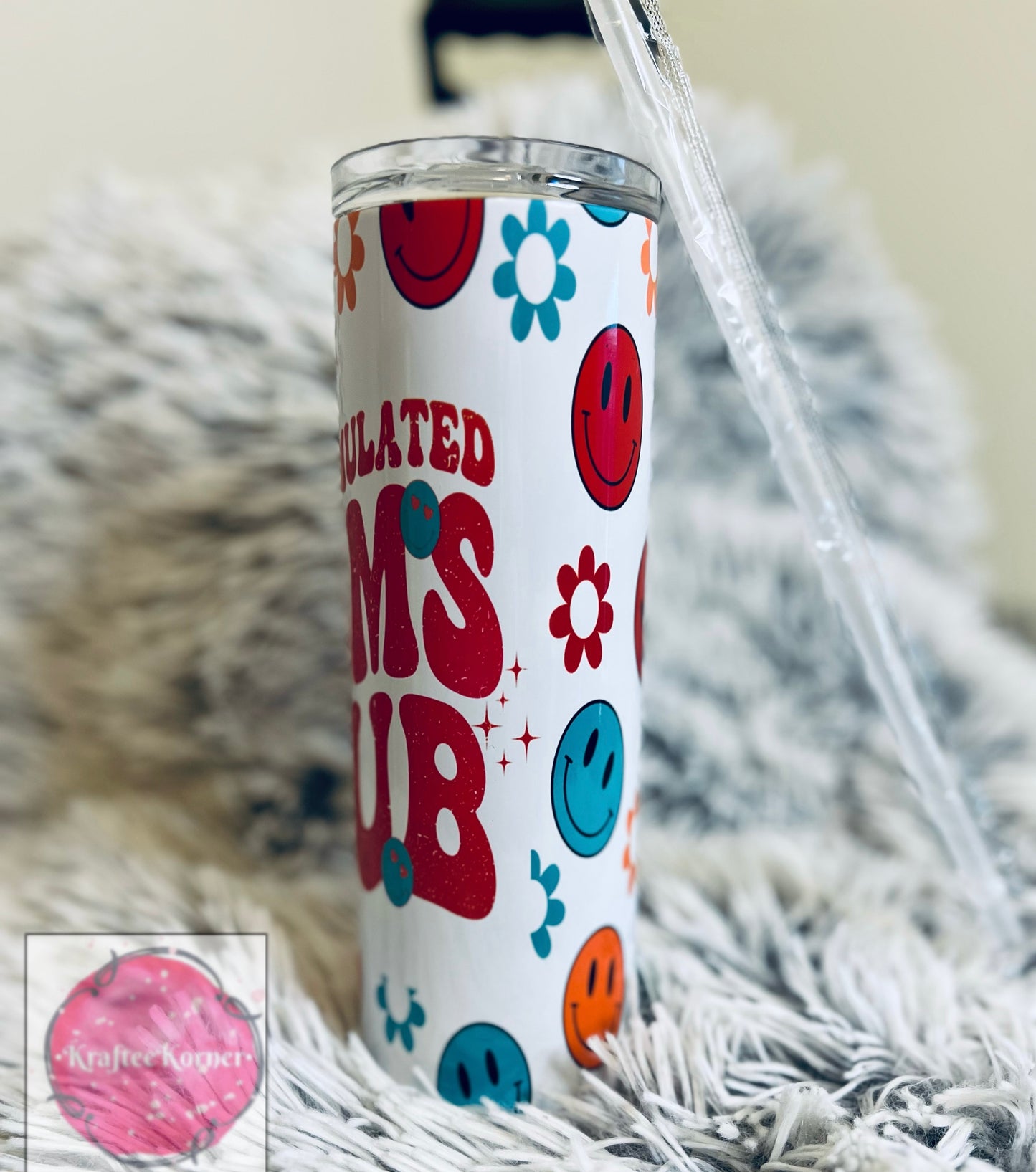 Overstimulated Moms Club 20oz Skinny Tumbler