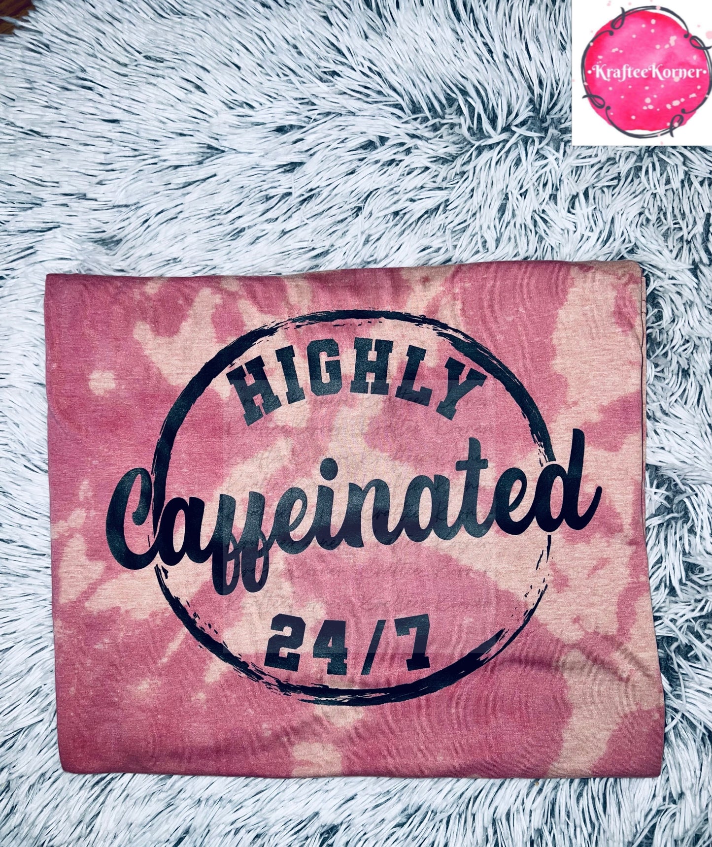 Highly Caffeinated Adult Bleached Unisex T-shirt