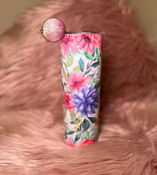 Floral 20oz Skinny Tumbler