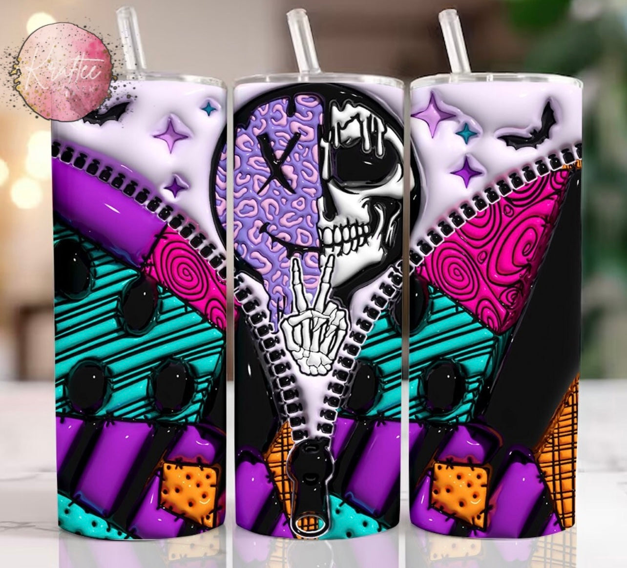 Sally Pattern Smiley 20oz Skinny Tumbler
