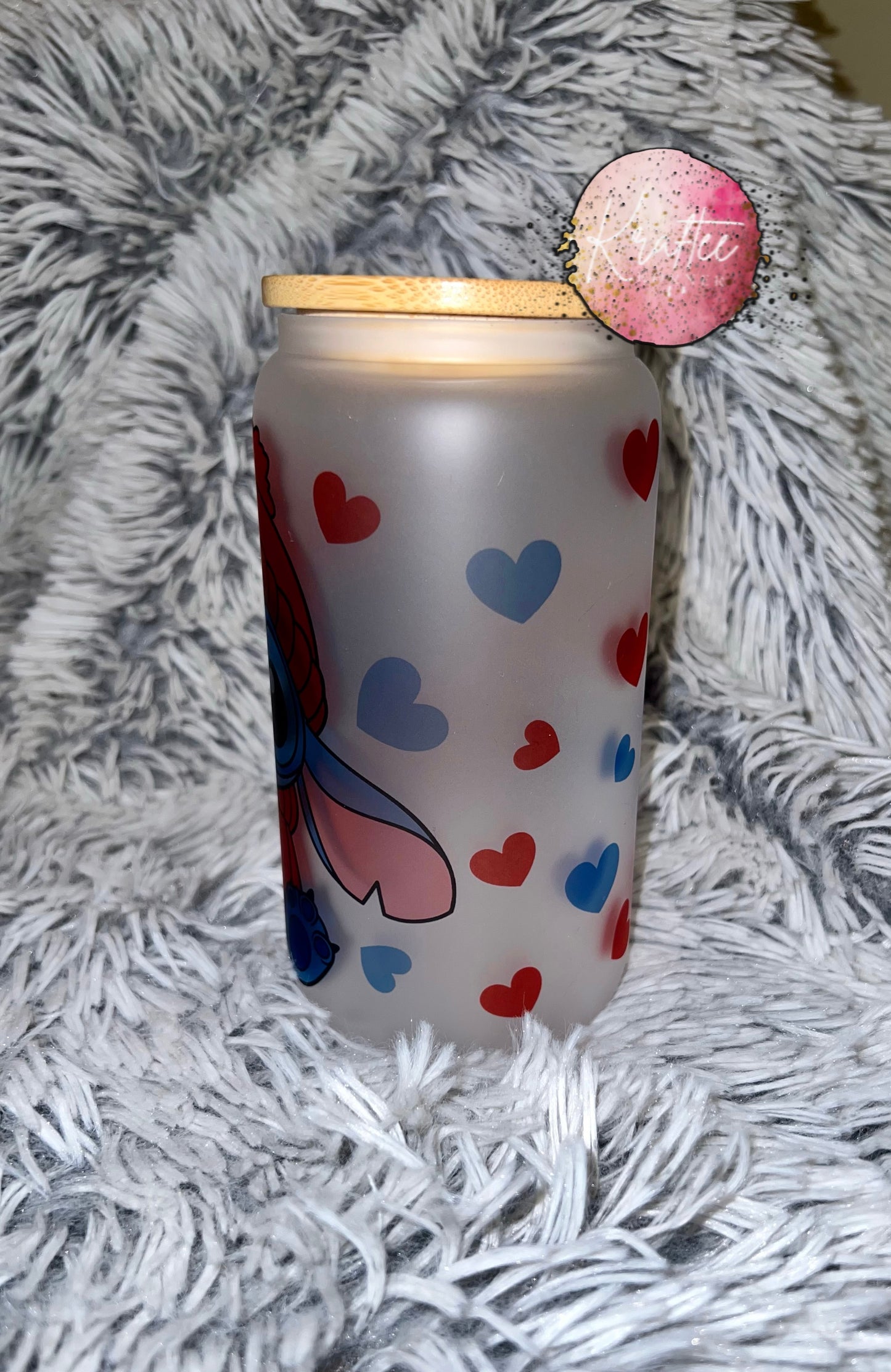 Heart Stitch 16oz Libby Glass