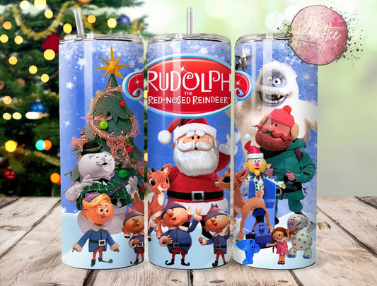 Rudolph 20oz Skinny Tumbler