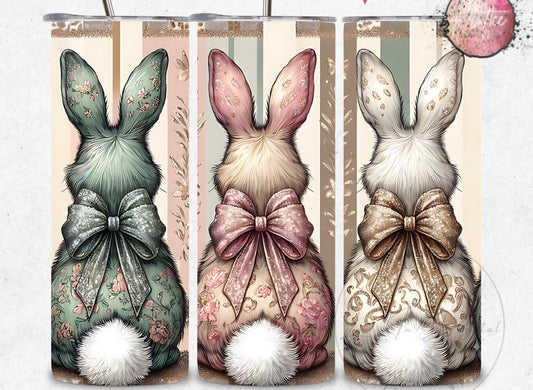 Vintage Bunnies 20oz Skinny Tumbler