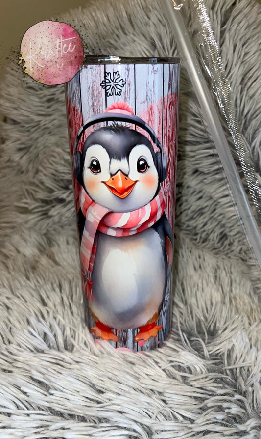 Winter Penguin 20oz Skinny Tumbler