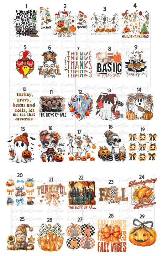 Create Your Own T-shirt - Fall Sublimation Designs
