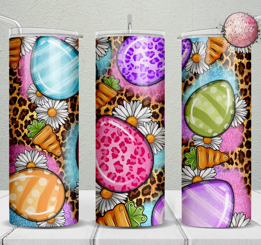 Cheetah Easter Eggs 20oz Skinny Tumbler
