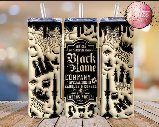 Black Flame 20oz Skinny Tumbler