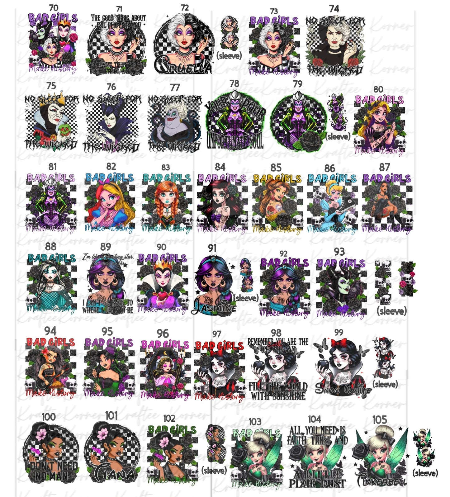 Create Your Own T-shirt - Character Sublimation Designs