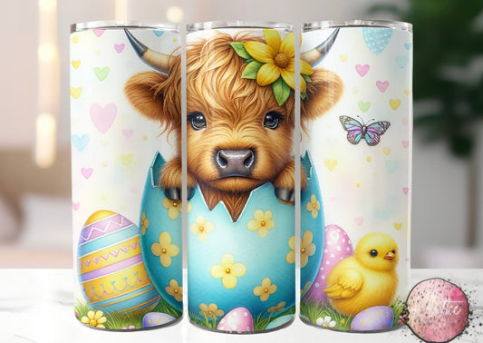 Easter Cow 20oz Skinny Tumbler