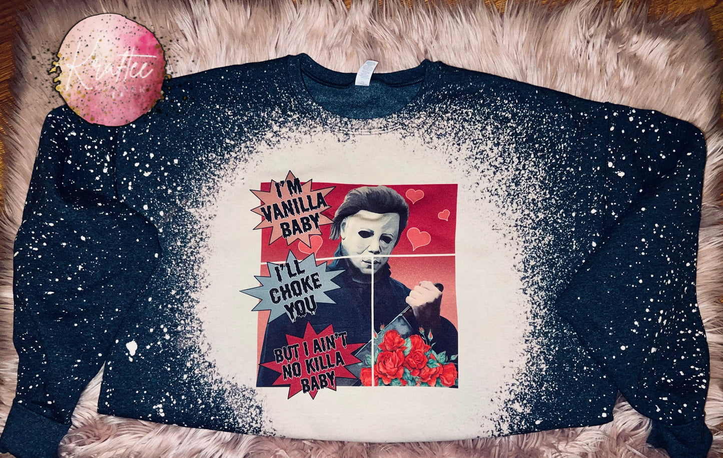 Mikey Vanilla Baby Bleached Unisex Crewneck Sweatshirt