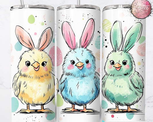 Easter Chicks 20oz Skinny Tumbler