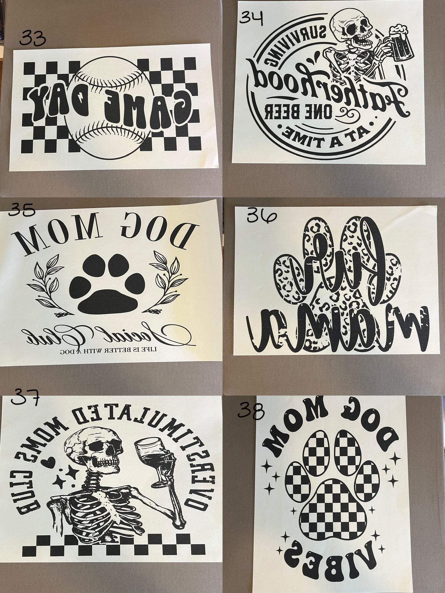 Create Your Own T-shirt - Single Color Prints Mom / Dad / Sports