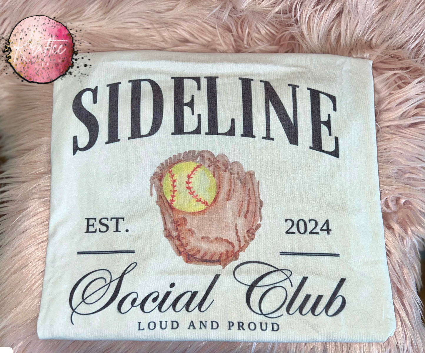Softball Sideline Social Club Adult T-shirt