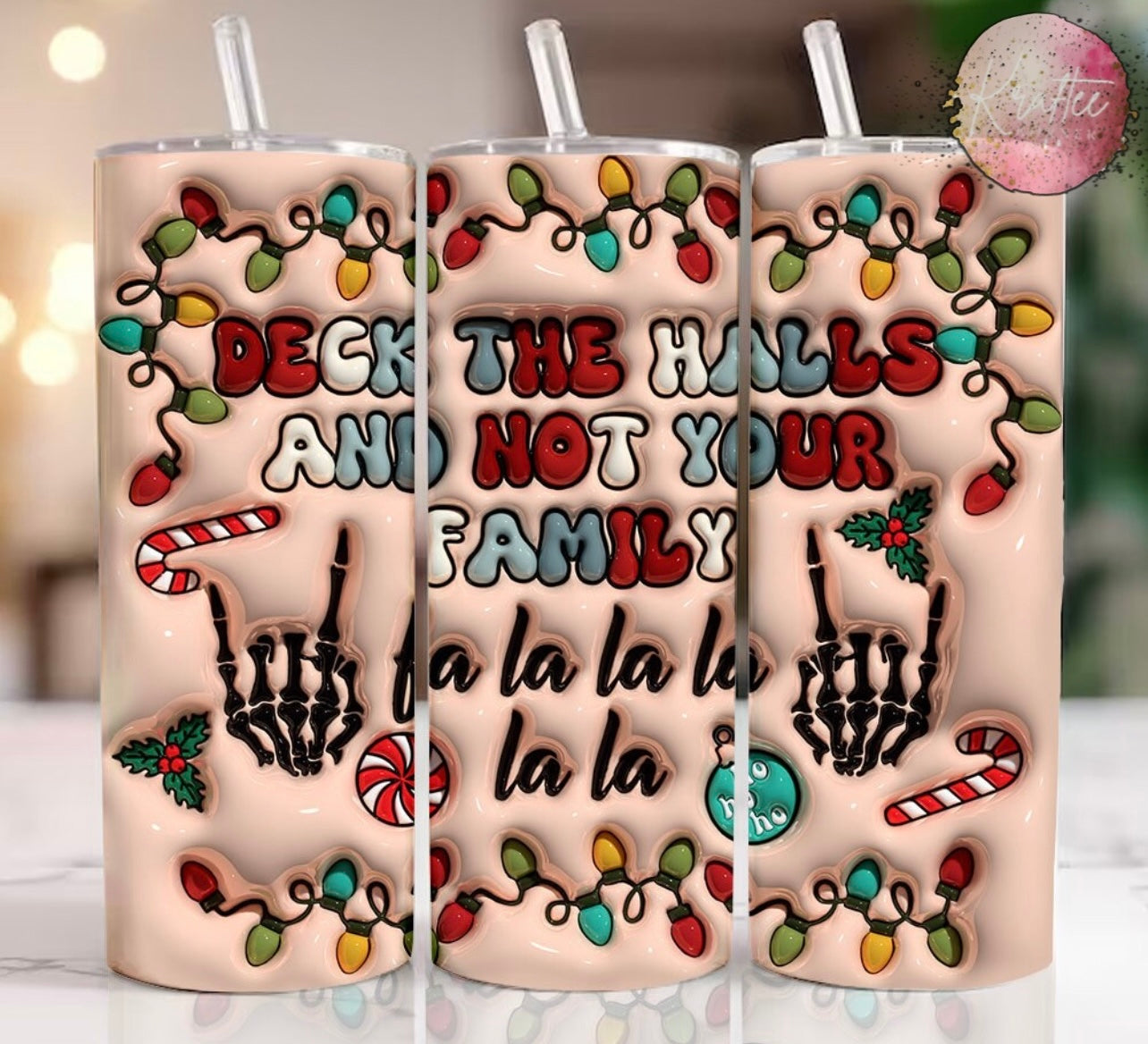 Deck The Halls 20oz Skinny Tumbler