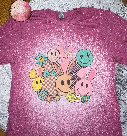 Easter Smileys Bleached T-shirt